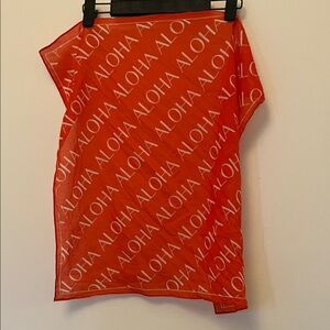 Red Aloha Sheer Cover-Up